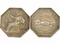 France Notaries, Beauvais- Silver Token - Horn (after 1880)