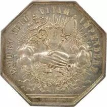 France Notaries, Beauvais- Silver Token - Horn (after 1880)