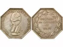 France Notaries, Le Mans - Silver Token - Lamp (1832 / 1841)