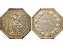 France Notaries, Tours - Silver Token - Hand (1845 / 1860)