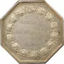 France Notaries, Tours - Silver Token - Hand (1845 / 1860)