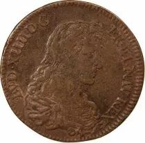 France Ordinaire Des Guerres, Louis XIV  Jeton Cuivre