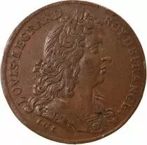 France Ordinaire des Guerres, Louis XIV  Jeton Cuivre