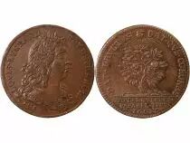 France Ordinaire des Guerres, Louis XIV  Jeton Cuivre