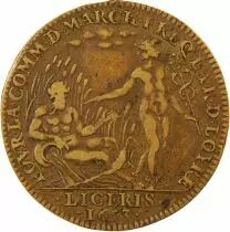 France Orléanais, Communauté Des Marchands De Loire  Jeton Laiton 1653 - F.8169