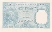 France Paire d\'épreuves unifaces du 20 Francs Bayard - non filigrané