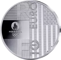 France Passage de relais Paris Los Angeles - PARIS 2024 - 10 Euros ARGENT BE 2024