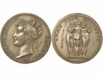 France Pauline Bonaparte  - Jeton Argent - Refrappe Corne (Ap. 1880)