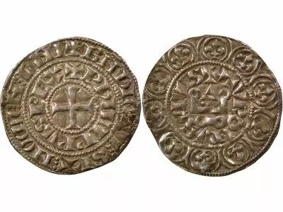 France Philippe IV - Maille Tierce with rounded O - 1306 / 1314