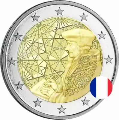 France Pi�ce 2 Euros Comm�mo. UNC France 2022 - 35 ans du Programme ERASMUS