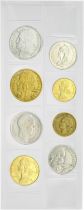 France PRIVATE EDITION \ Marianne\  - including 8 French Franc coins