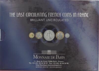 France Proof set Monnaie de Paris BU 2001