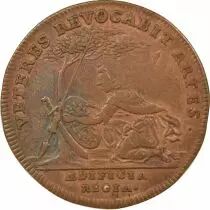 France Public Buildings, Louis XIV - Copper Token - XVIIth Century Nuremberg