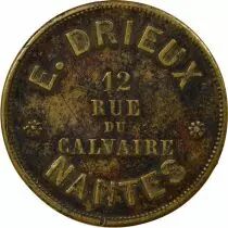 France Publicitaire, E. Drieux - Jeton Laiton - 1890 / 1900, Nantes