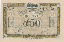 France R.4 0.50 Francs, Franco-Belgian Railways - 1923
