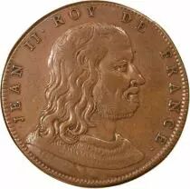 France Règne de Jean II Le Bon  Jeton Cuivre