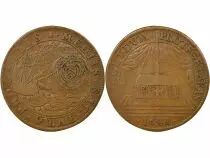 France Religion - Copper Token, Assembly of the Clergy, Capture of Arras - 1641