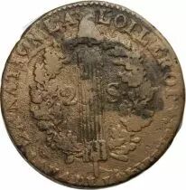 France Revolution Francaise, Constitution - 2 Sols Roi Des François 1792 R Orleans