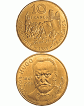 France Rouleau de 25 x 10 Francs Comm&eacute;mo. Victor Hugo FRANCE 1985