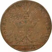 France Royal Galleys, Louis XIV - Copper Token, French Victory at Cartagena