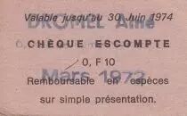 France Sans valeur Marseille Bon de fidélité. 1/2 Pt. DROMEL AINE