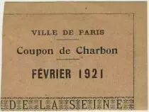 France Sans valeur Paris Coupon de charbon