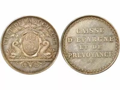 France Savings Bank of La Rochelle - Silver Token - After 1880