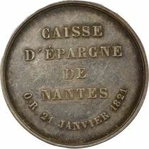 France Savings Bank of Nantes - Silver Token - Hand (1845 / 1860)