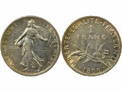 France Seed Sower - Silver Franc - 1899 Paris