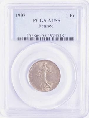 France Seed Sower - Silver Franc - 1907 Paris