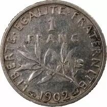 France Semeuse - 1 Franc Argent - 1902 Paris