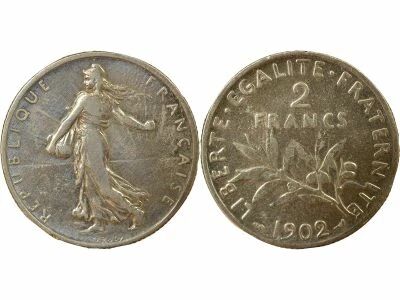 France Semeuse - 2 Francs Argent - 1902 Paris