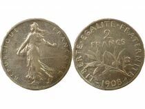France Semeuse - 2 Francs Argent - 1908 Paris