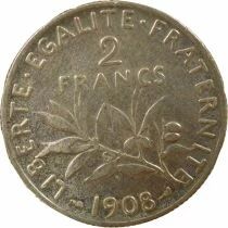 France Semeuse - 2 Francs Argent - 1908 Paris