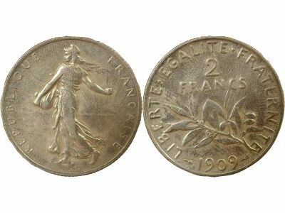 France Semeuse - 2 Francs Argent - 1909 Paris