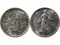 France Semeuse - 5 Francs Argent - 1961 Paris