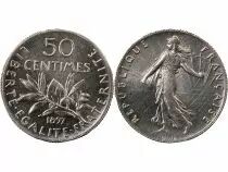 France SEMEUSE - 50 CENTIMES ARGENT 1897