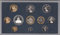 France Série 10 pièces en francs Belle Epreuve - 1998 - 1 centime à 100 Francs