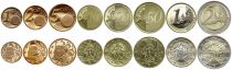 France Série 8 monnaies - 1 c à 2 Euros - 2015 - Frappe BE