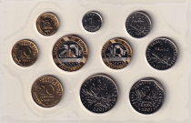 France Série BU 2001 - 10 monnaies en Francs