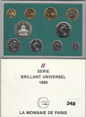 France S�rie Coffret BU 1989 - Monnaie de Paris 10 pi�ces - SPL