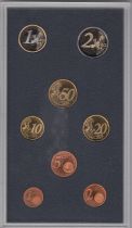 France Set 8 coins - 1999 in Euros 1 c to 2 euros in proof quality