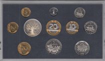 France Set in Proof condition 1998 - 11 coins - 1 centime to 100 francs - broken folder