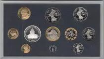 France Set in Proof condition 2001 - 11 coins - 1 centime to 100 francs