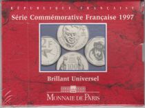 France Set of 2 coins 1997 - 2 Francs Guynemer  and 100 Francs Malraux - BU