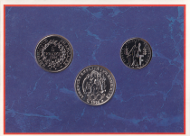 France Set of 3 coins 1996 in Francs BU