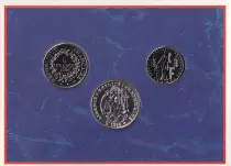 France Set of 3 coins 1996 in Francs BU