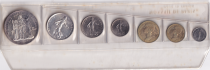 France Set of 7 coins 1965 in Francs