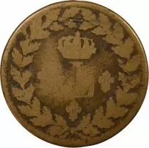 France Siege of Strasbourg, Louis XVIII - Decime, Light Weight - 1815 BB