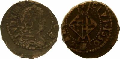 France Sixain - Louis XIII - 1655 - Comt� de Barcelone